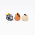 ZippyPaws Miniz 3-Pack Fall Harvest & Halloween Plush Dog Toys, Cute Squeaky Autumn Dog Toys, Gourds