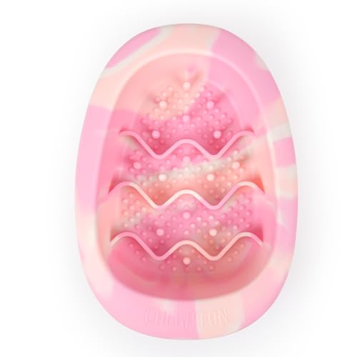 CHEWFFON Dog & Cat Lick Mat Bowl with Suction Cups, Cotton Candy Small - color: Cotton Candy, size: Small