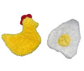 Chicken and Egg Crinkle Squeaker Pack Fun Durable Interactive Fetch Toys for Puppies Dogs Small Amimals