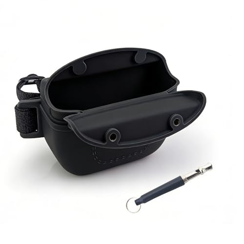 Silicone Dog Treat Pouch with Magnetic Closure,Hands-Free Pet Training Treat Pouches,Dog Trainer Treat Pouch Small，Dog Walking Fanny Pack for Puppy & Small Dogs