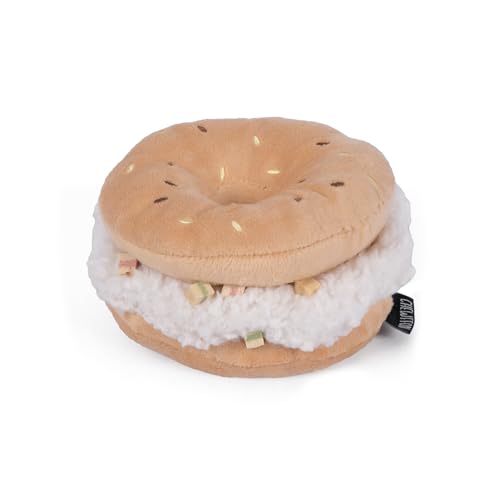 CHEWFFON Dog Squeaky Toy, Interactive Bagel Shape Puzzle Toy - style: Bagel