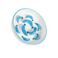 Ceramic Slow Feeder Cat Bowl, 6.3'' Wide Whisker Friendly Cat Puzzle Feeder - color: Bright Blue, size: 1.2"H Standard