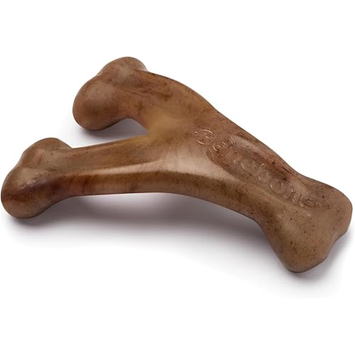 Benebone Wishbone Dog Chew Toy for Aggressive Chewers, Real Bacon, Tiny - size: Tiny