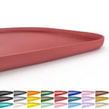 SMILOOL Waterproof Silicone Pet Food Mat with Raised Edge for Dog & Cat - color: Erythrinus, size: 22"L x 14"W