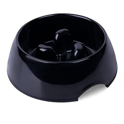 SuperDesign Anti-Bloat Slow Feeder Bowl for Fast-Eating Dogs S Black - color: Black, size: S