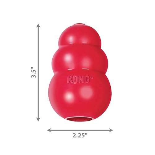 KONG Classic Stuffable Dog Toy, Natural Rubber Chew, for Medium Dogs - size: Medium (Pack of 1)