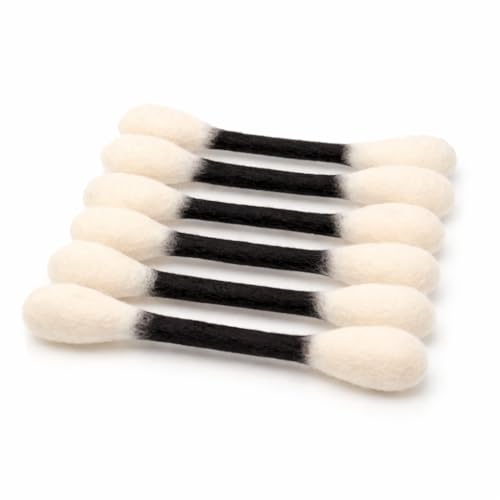 Glaciart One Swabs Cat Toys with Catnip - 6 Pk | Durable for Chew, Cute Cat Toys Interactive Kitty for Boredom, Exercise, & Play | Filled w/Organic Catnip for Anxiety & as Digestive Aid | Gift Idea - color: Black Swabs, size: Regular
