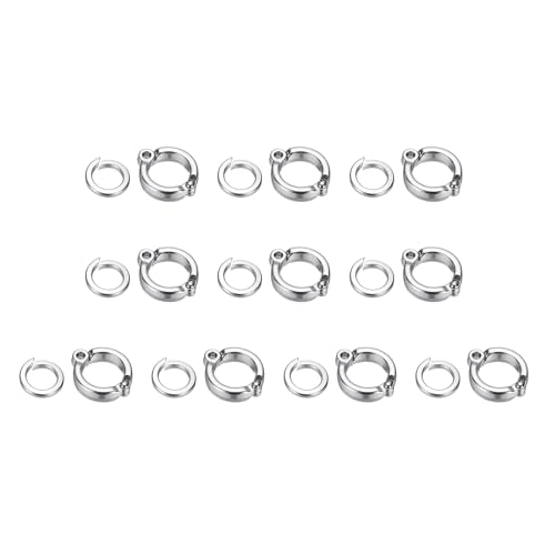Bird Foot Rings 10Set 14.5mm/0.57" ID Metal Leg Ring Silver Tone - size: 14.5mm/0.57" ID