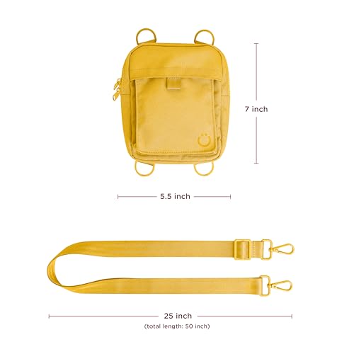 Ubbi Dog Treat Pouch for Training & Walking, Yellow - color: Yellow