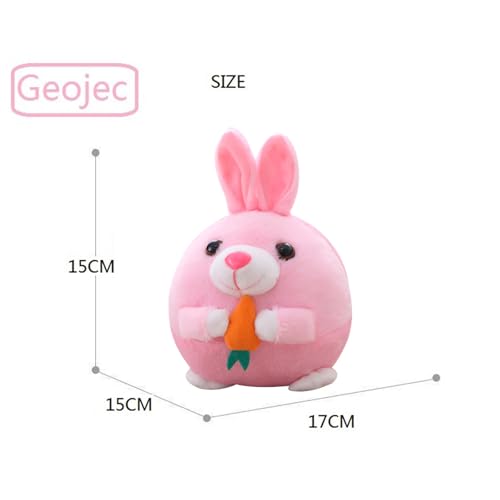 Interactive Dog Toys, 2026 New Active Moving Pet Plush Toy, Rechargeable Squeaky Dog Ball Toy with Talking Sound, Washable Cartoon Bunny Plush Toy for Dogs Puppies (Pink Bunny) - color: Pink Bunny