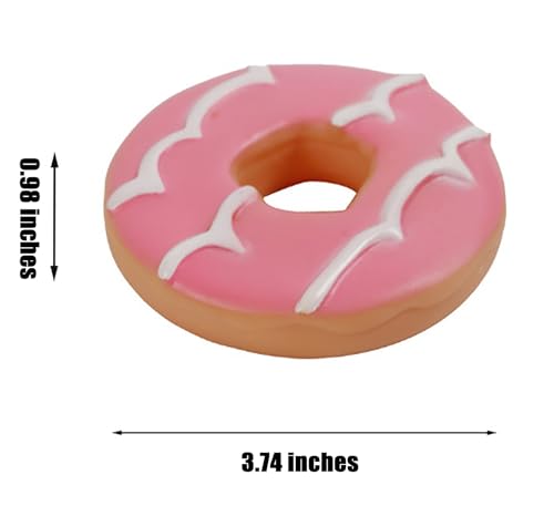 Dog PVC Donut, Biscuits 3PC Squeak Toy Bundle Durable Chew Toys for Dogs Funny Dog Toys (Donut) - color: Donut