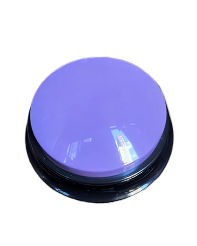 Dog Talk Buttons Voice Recording Button for Communication and Pet Training 30-Second Record & Playback Talking Button for Study, Office, Family, and Kids (Purple, one) - color: purple