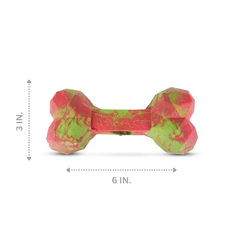 Blow Pop Ombre Geo Bone – Durable Dog Chew Toy for Aggressive Chewers – Textured TPR with Vanilla Scent