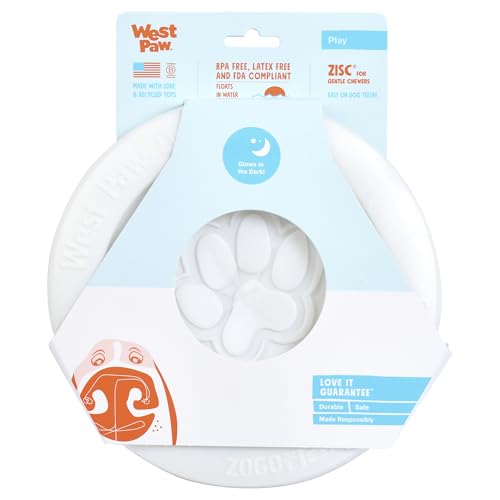 WEST PAW Zisc High-Flying Disc Dog Toy - Large - Glow - color: Glow, size: Large