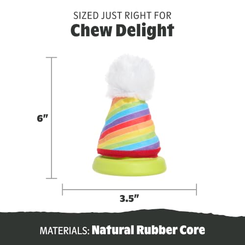 BarkBox Treat Yourself Party Hat Dog Toy - Toy for Small to Medium Dogs - color: Treat Yourself