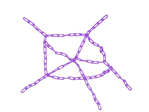 200Pcs Purple C-Clips Plastic Chain Links for Birds & Small Pets - color: Purple, size: 200Pcs