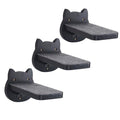 ESPETS Black Painted Solid Wood Cat Wall Climbing Steps, Set of 3 - color: Black