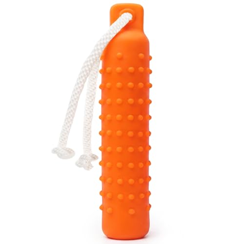 Dog Water Toys, Interactive Floating Bumper Fetch Pet Toy Dummy - color: orange
