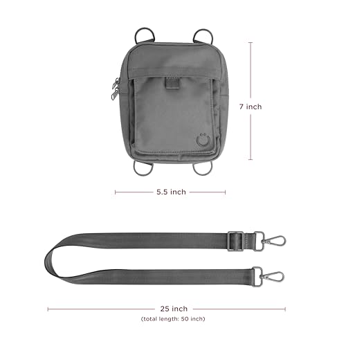 Ubbi Dog Treat Pouch for Training & Walking, Gray - color: Charcoal Gray