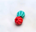 Rubber Dog Chew Ball Toy, Treat-Dispensing, Dental Cleaning, for Puppies and Large Dogs (Mini) - size: Mini