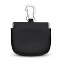 Silicone Dog Treat Pouch, Small Pocket Hand Free Dog Training Pouch Portable Black Pocket Sized Dogs Walking Bag with Carabiner for Pet Puppy Travel Outdoor Use