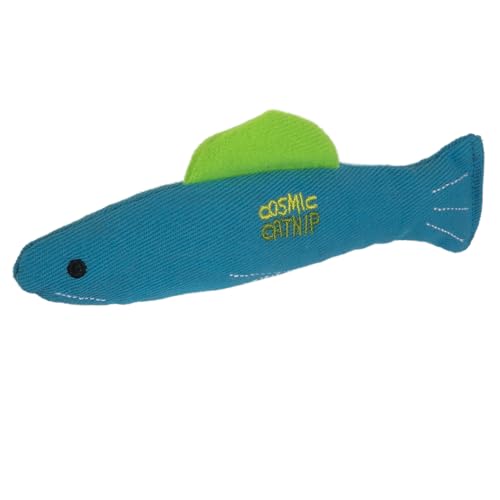 Pet Zone Annette Fish Cat Toy, 100% Catnip Filled Plush, for Indoor Cats