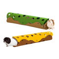 2Pack Guinea Pig Tunnel and Tube, Washable Felt Hideout, Green&Blue - color: Green&Yellow