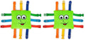 Buckle Toys - Buster Square - Learning Activity Toy - Develop Fine Motor Skills and Problem Solving - Easy Travel Toy - Educational Classroom Must Have (Pack of 2) - size: 6.5 inches (Pack of 2)