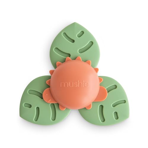 mushie Dino Suction Spinner Toy | Toddler Sensory Toys for Bath & Play - style: Dino