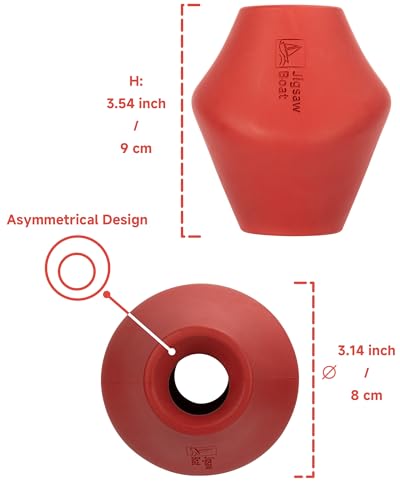 Stuffable Enrichment Dog Toy – Durable Natural Rubber Treat Dispenser for Medium Dogs, Irregular Shape, Red, Bully Stick Compatible - color: Red-Classic, size: Medium
