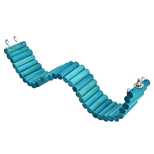 6x50cm Wooden Climbing Ladder, Bendable Metal Core