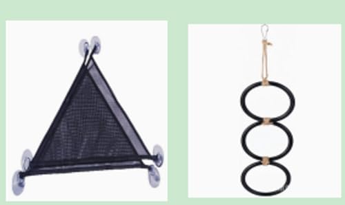 Snake Climbing Rings with 2 Hammock, Snake Climbing Toys Snake Enrichment