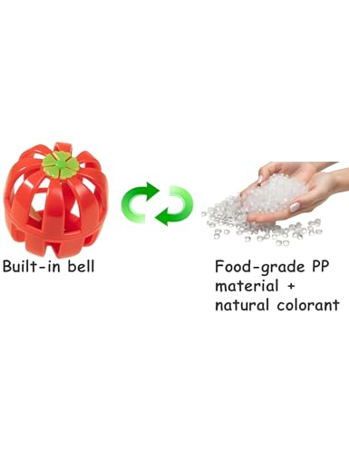 ZHUANGZI 10-Pack Ferret Toy Bells Balls, Non-Toxic Plastic - size: 1.5'' - 2.8''