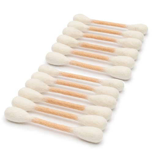 Glaciart One Swabs Cat Toys with Catnip - 12 Pk | Durable for Chew, Cute Cat Toys Interactive Kitty for Boredom, Exercise, & Play | Filled w/Organic Catnip for Anxiety & as Digestive Aid | Gift Idea - color: Beige Swabs 12pcs, size: Regular