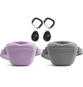 2-Pack Dog Treat Pouch with 2 Clickers, Silicone, Magnetic, Extra-Long Belt