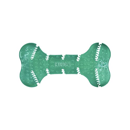 KONG Squeezz Dental Bone, Flexible Dental Chew Toy, for Medium/Large Dogs - style: Bone