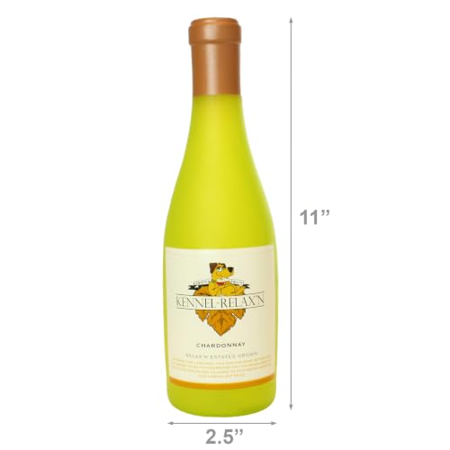 SILLY SQUEAKERS Tuffy 3 Pack Wine Liquor Bottle Dog Toys: Squeaky Dog Toy, Washable and Floats, Vinyl Construction - color: Green HeinieSniff'n Yellow KennelRelaxin JosePero
