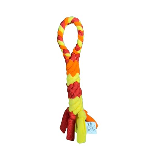 Patented Fleece Tug Toy for Dogs (Orange) - color: ORANGE
