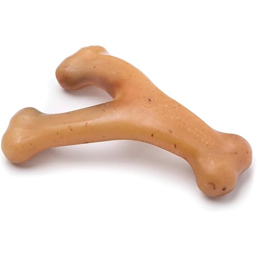 Benebone Wishbone Dog Chew Toy for Aggressive Chewers, Real Chicken, Small - size: Small