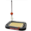 NCAA FLORIDA STATE Seminoles Basketball Court Cat Scratcher - REVERSIBLE Felt/Cardboard Toy, Cat Ball with Bell, Catnip-Filled Plush Basketball - color: Florida State Seminoles, style: Basketball Court