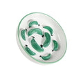 Ceramic Cat Slow Feeder Bowl - Vibrant Cat Feeding Bowl - Cute Maze Food Dish for Slow Eating - Dishwasher Safe - 6.3''W x 1.2''H - 7 OZ - Green - color: Bright Green, size: 1.2"H Standard