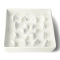 Ceramic 1.8 Cup for Small & Medium Breeds Slow Feeder Dog Bowl (White) - color: White