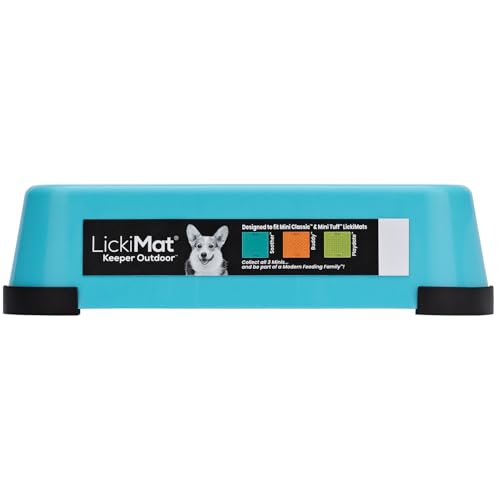 LickiMat Mini Keeper. Designed to Enhance LickiMat Experience and Extend LickiMat into Full Feeder for Small Dogs. (Turquoise) - color: Turquoise