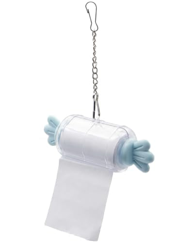 Parrot Rolling Paper Play Toy for Parakeet Cockatiel Conure, Blue - color: Blue
