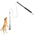 Gingull Outdoor Flirt Pole for Dogs - Interactive Toy Teaser Wand for Dogs Outdoor Chase and Tug of War Heavy Duty Dog Flirt Pole, Durable Pet Toys for Dog, Black