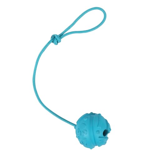 Dog Training Ball on Rope, 2Pcs Dog Rope Toys for Chew Training, Pull Throw and Fetch - size: 2pcs blue