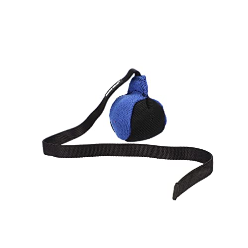 Dingo Gear Dog Ball with Long Handle, French Linen, Blue 29 in - color: Blue-Black