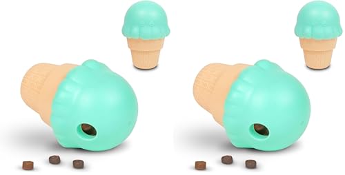 Brightkins Large Ice Cream Cone Treat Dispensers for Dogs - Interactive Dog Toys for All Breeds, Gifts for Dogs (Pack of 2) - size: Large (Pack of 2)