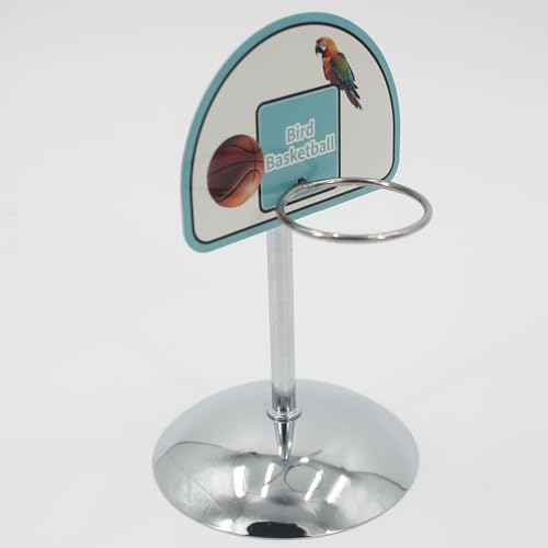 Fosrion Parrot Basketball Hoop Toy Set - Training Hoop with 1 Bird Balls for Medium-Sized Parrots (Medium) - size: Medium
