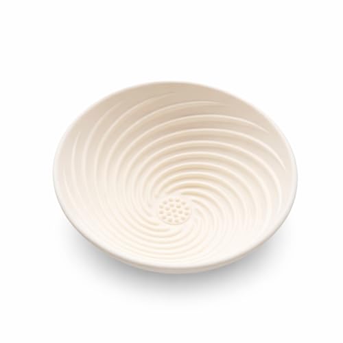 Dog Lick Bowl Slow Feeder for Dogs and Cats (Almond Beige), Silicone Lick Mat Bowl for Slow Eating, Anxiety Relief, Interactive Pet Feeding Dish, Dishwasher Safe - color: begie